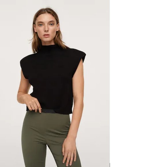 NWT MANGO - Cotton zipper leggings - Picture 3 of 4